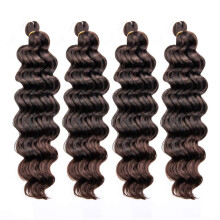 Crochet Braiding Hair Ocean Wave 20 Inch Synthetic Deep Wavy Extensions 4 Packs T1B33