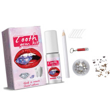 Schmuck-Qualität Zahn-Gems-Set mit UV-Licht, selbstklebende Kristall-Zahnverzierungen