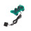 Wired PS2 Transparent Green Game Controller with Dual Vibration/ABS 1