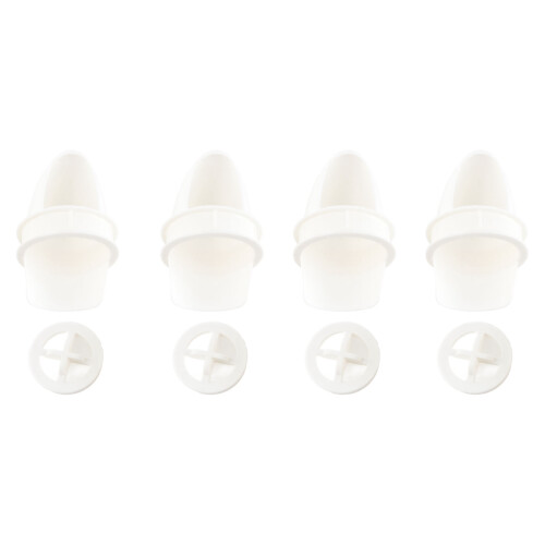 4 Sets Rainproof Chicken Feeder Automatic Poultry Feed Kits, PP Material 1