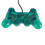 Wired PS2 Transparent Green Game Controller with Dual Vibration/ABS 3