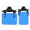 2Stk Blaue ABS Schießbrillen Patch Clip Schutz 1