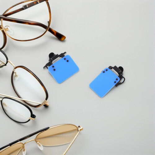 2Stk Blaue ABS Schießbrillen Patch Clip Schutz 2