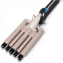 Professional 5 Barrel Hair Waver Iron, Ceramic Hair Crimper with LCD Temperature Control, Fast Heat Up