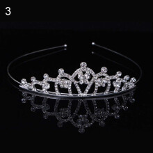 Princess Tiara Girls Crown Headband with Sparkling Rhinestones for Party and Dance Performance