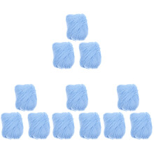 12Rolls Convenient Sky-Blue Yarn for Crochet DIY Home Decoration
