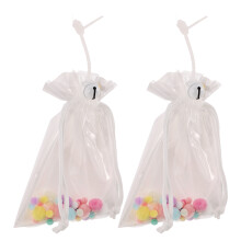2Pcs Tpu Clear Doll Display Bags Portable Drawstring Storage Organizer