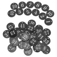 50Stk Acryl Ids Nummernschilder Rundloch Für Büro Und Plant