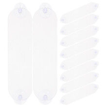 10Pcs Acrylic Transparent Parking Pass Holder Suction Cup for Vehicle