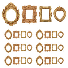 32St Mini Vintage Fotolijstjes Goud Hars Voor Retro Huisdecoratie