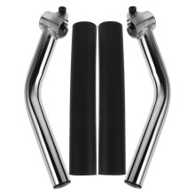 1Set Durable Steel Wheelchair Push Handle Extender Silver for Elderly
