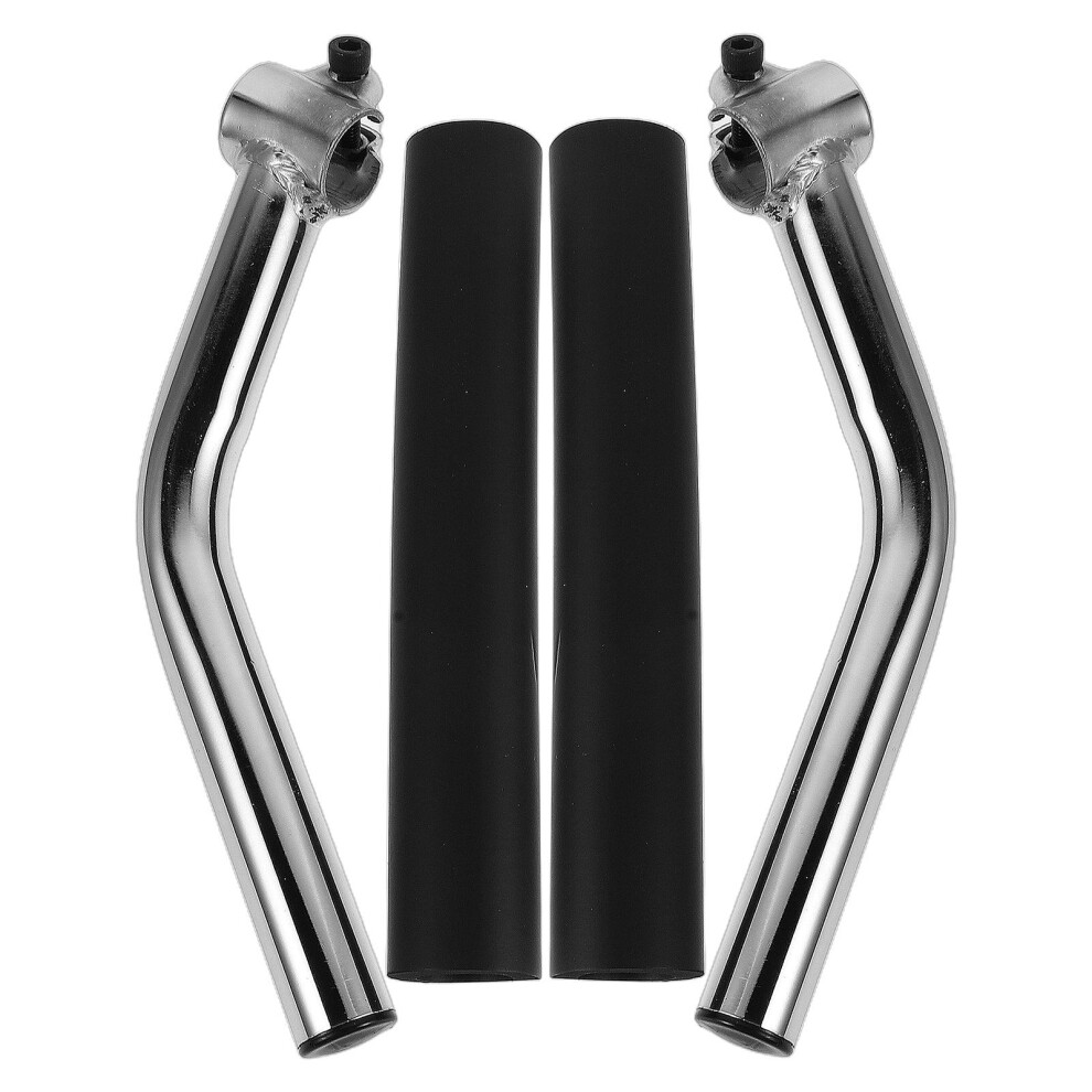 Iplusmile Silver 1Set Durable Steel Wheelchair Push Handle Extender For Elderly