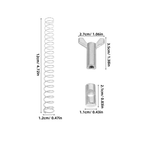 1Set Motorcycle Rear Brake Return Spring Set Alloy Adjustable Silver 1