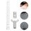 1Set Motorcycle Rear Brake Return Spring Set Alloy Adjustable Silver 5