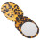 Compact Leopard Travel Hair Brush Mirror Foldable Acetate Comb 1