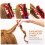 Automatic Curling Iron with Ceramic Ionic Barrel, AntiTangle Spin, LCD Temps and Timer, Red 4