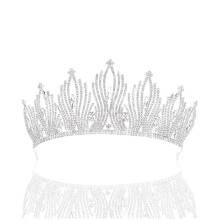 Silver Crystal Wedding Tiara and Princess Rhinestone Bridal Crown for Women and Girls