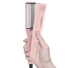 Mini Hair Crimper with Tourmaline Ceramic Plates, Fast Heat Up, Dual Voltage for Travel and Volume