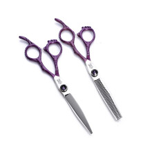 Professional Hair Cutting Scissors Set 6 Inch Barber Kit with Thinning Shears for Salon and Home