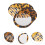 Compact Leopard Travel Hair Brush Mirror Foldable Acetate Comb 6