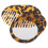 Compact Leopard Travel Hair Brush Mirror Foldable Acetate Comb 9
