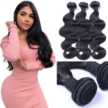 Brazilian Virgin Human Hair Body Wave Bundles 10A Grade Unprocessed Extensions Natural Black