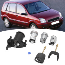 Ignition Starter Switch & Door Lock Cylinder Set for Ford Fiesta MK5 Fusion