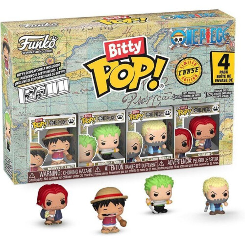 Funko Funko Bitty POP! Figurine - One Piece Luffy - 4-Pack Mini Figurines - Vinyl