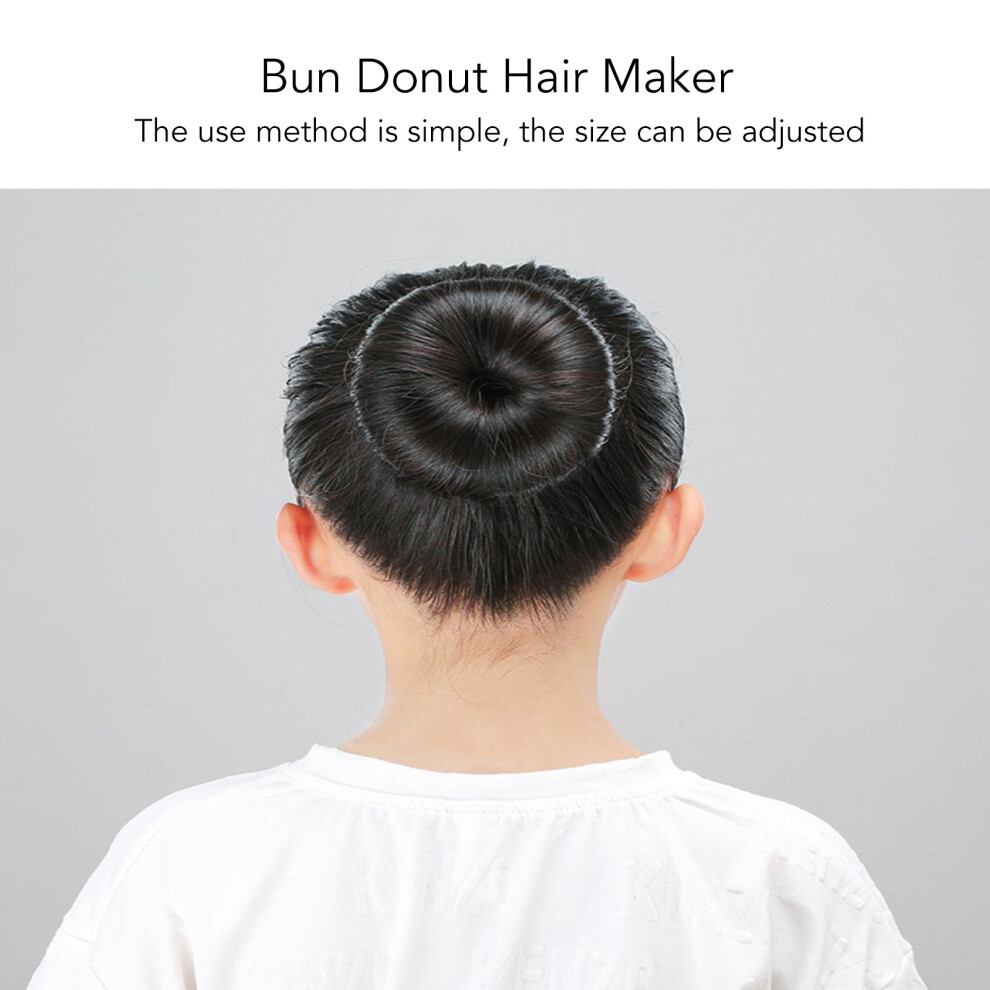 Dark Brown Bun Donut Hair Maker, 21.5cm, Realistic & Firmly Fixed