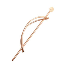 Rose Gold Hollow Out Leaf Hairpin Barrette for Women, Elegant Updo Styling Hair Accessory