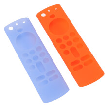 Silicone-Fernbedienungshülle für Sprachfernbedienung 3. Generation, Leuchtendes Blau/Orange