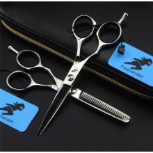 6 Inch Left Handed Hair Cutting Scissors Set, 440C Steel Blades, Ergonomic Design, Salon Professional