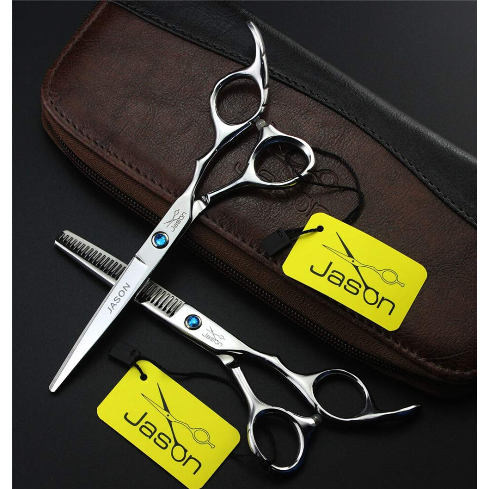 Professional Hair Cutting Scissors Set 6.0 Inch Japanese Steel with Thinning Shears for Salon