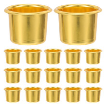 25St Aluminium Candle Holders Cups Voor Feestelijke Woondecoratie Goud