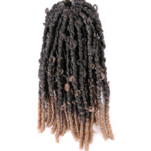 14 Inch Pre Looped Butterfly Locs Crochet Hair 6 Packs Distressed Faux Locs Braids T27 Synthetic Extensions