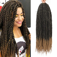 Havana Twist Crochet Hair 6 Packs 22 Inch T1B/27 Senegalese Twist Braids Easy Install Natural Shine