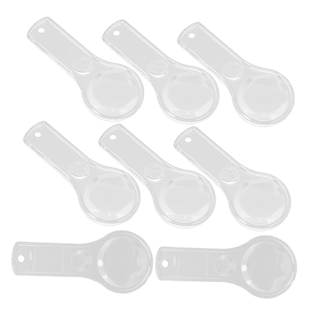 8Pcs Handheld Magnifying Glass for Reading and Seniors Clear Vision Lens Compact Lightweight Design