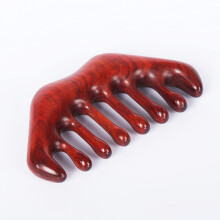 Wooden Hair Comb Wide Tooth Red Sandalwood for Curly Hair Gentle Scalp Massage Gift Box