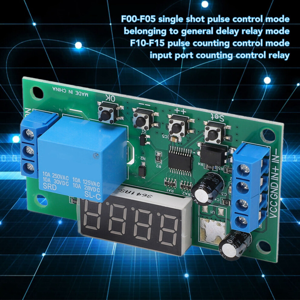 12V Relay Board Pulse Timer 0.1S To 9999999.9S 7444352566280