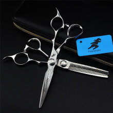 Professional Hair Cutting Scissors Set 6 Inch Stainless Steel Barber Thinning Shears with Ergonomic Handle
