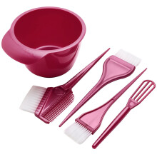 Hair Dye Brush Set 5 Pack with Bowl, Whisk and Applicators for Salon or DIY Hair Coloring