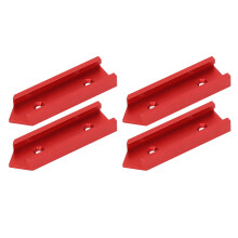 Woodworking T Track Connectors 4 Pack Aluminium Alloy 100mm x 30mm Red Finish