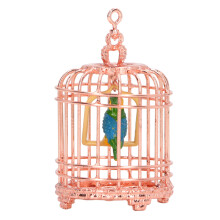 Dollhouse Miniature Metal Birdcage 1/12 Rose Gold Decor for Dolls & Photography