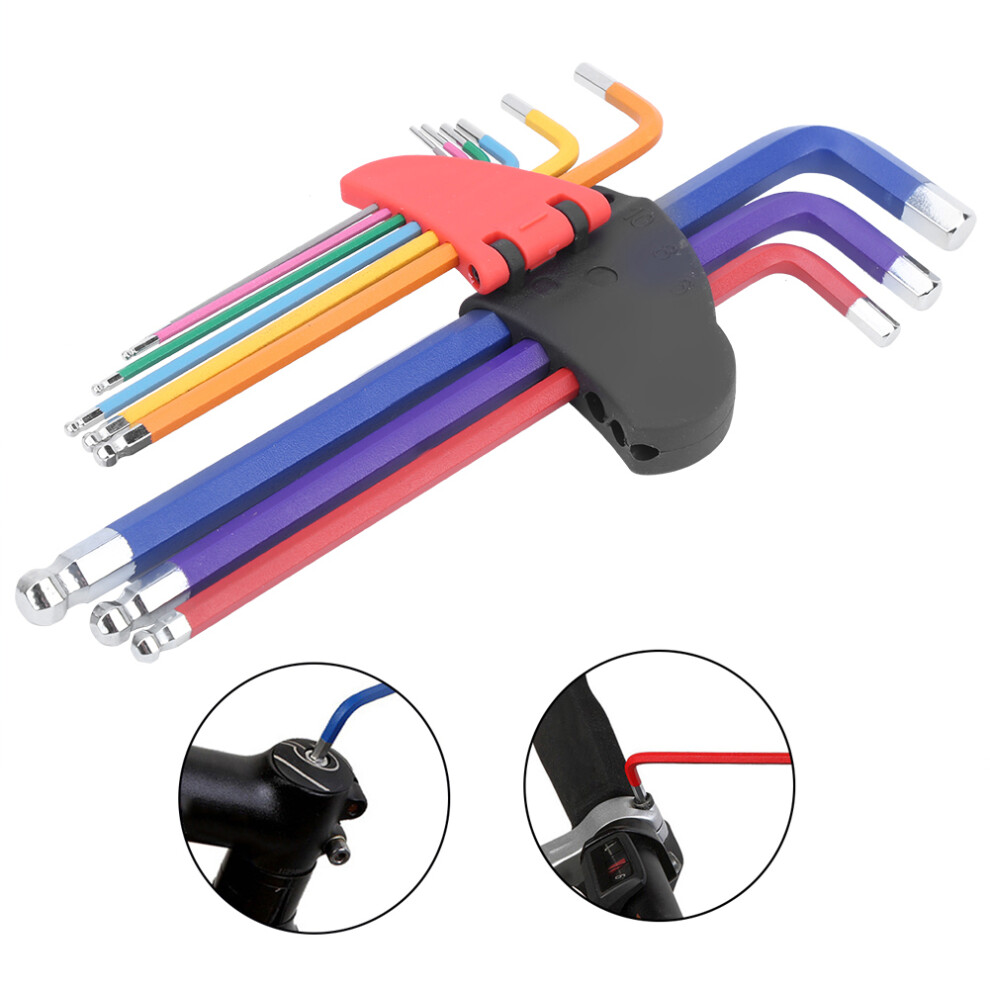 Long Flat Head Hex Wrench Set 8pc