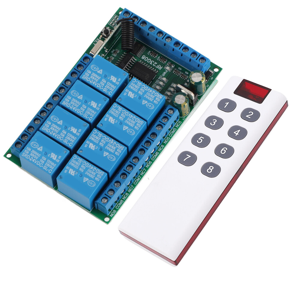 8-Channel 433.92Mhz Remote Control Module 100M Fixed Encoding 4641389991754