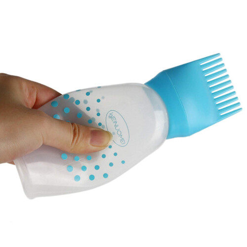 120ml Hair Dye Applicator Bottle with Comb for Precision Mess Coloring, Refillable Sky Blue 1
