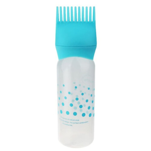 120ml Hair Dye Applicator Bottle with Comb for Precision Mess Coloring, Refillable Sky Blue 2