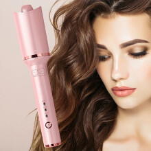 Automatic Hair Curler with Ceramic Rotating Barrel, LCD Display, Fast Heating, AntiScald Protection