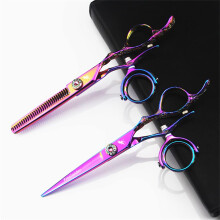 Left Handed Hair Cutting Scissors 6 Inch Stainless Steel Professional Shears with Ergonomic Grip