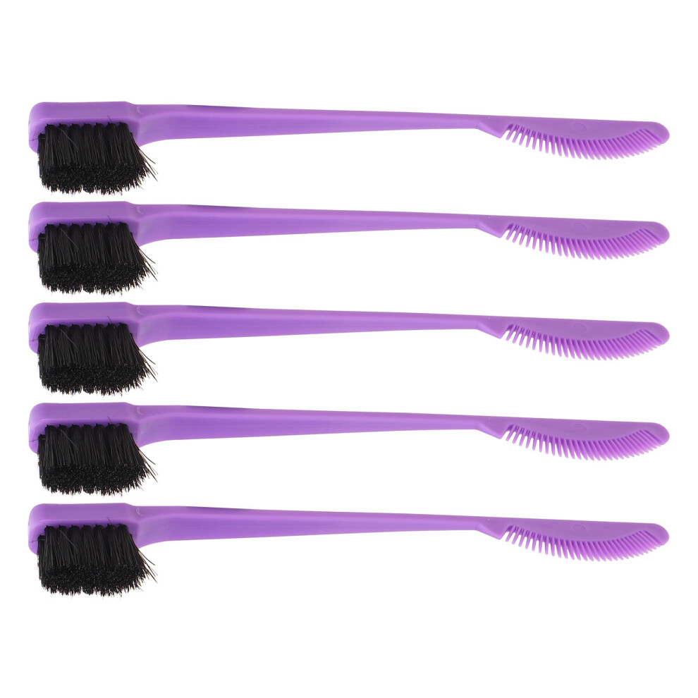 Unisex 5Pcs Dual Edge Nylon Hair Comb Set For Home & Salon Use